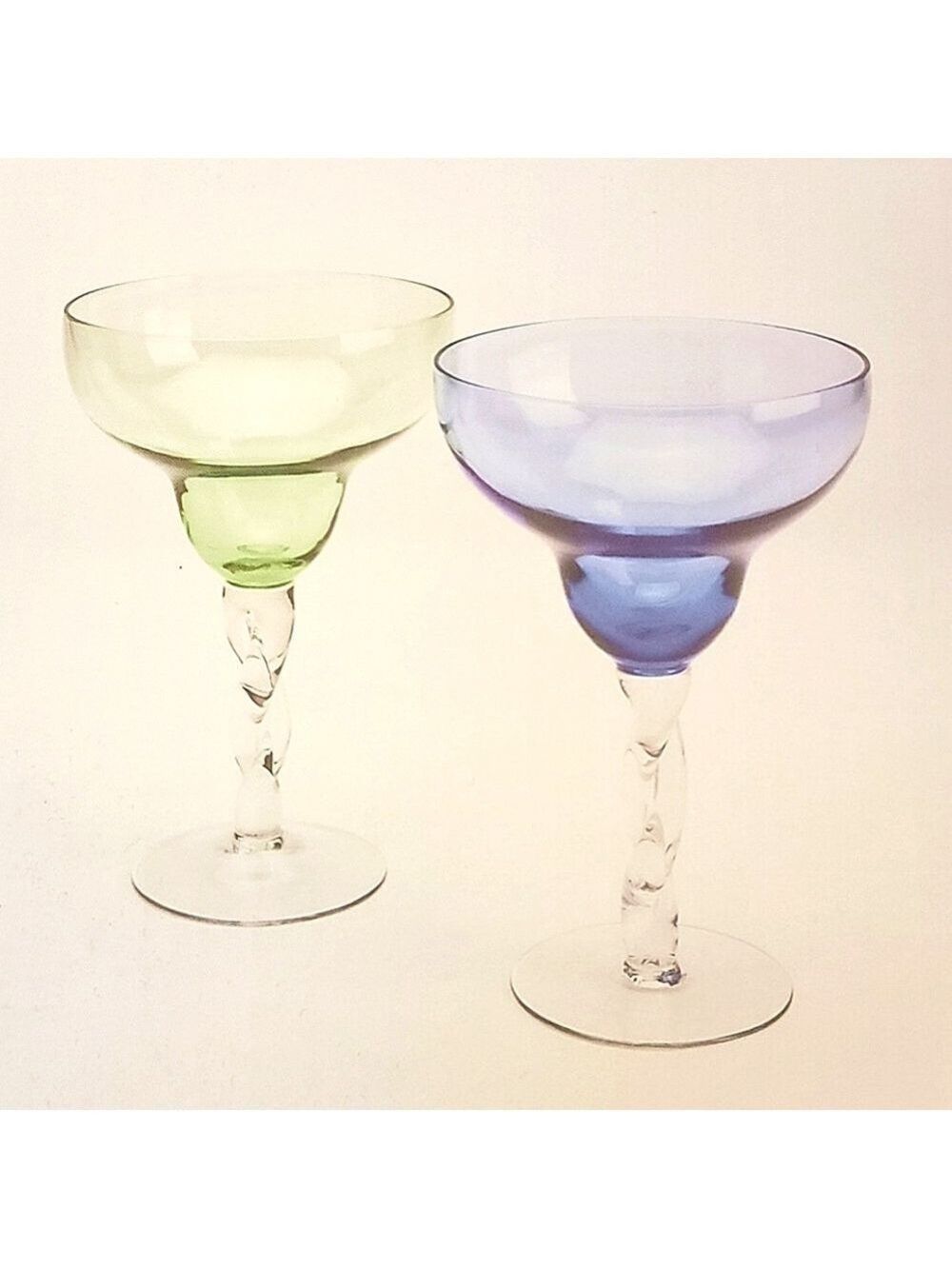 Set of two margarita glasses